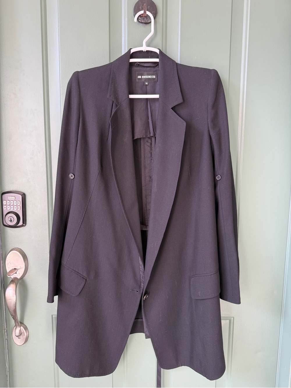 Ann Demeulemeester Black Longline Blazer